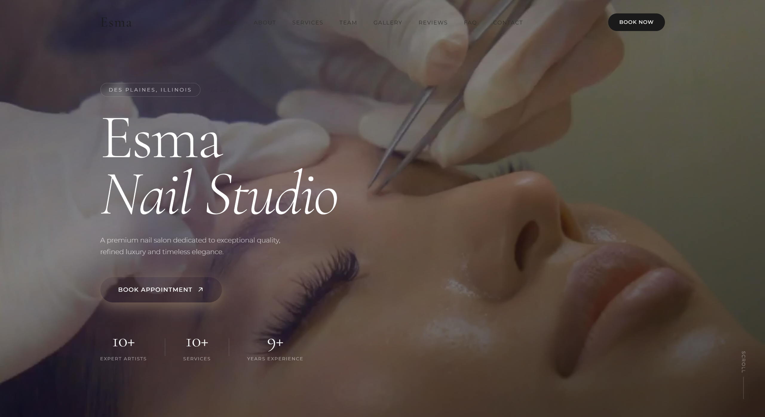 Esma Beauty Studio website